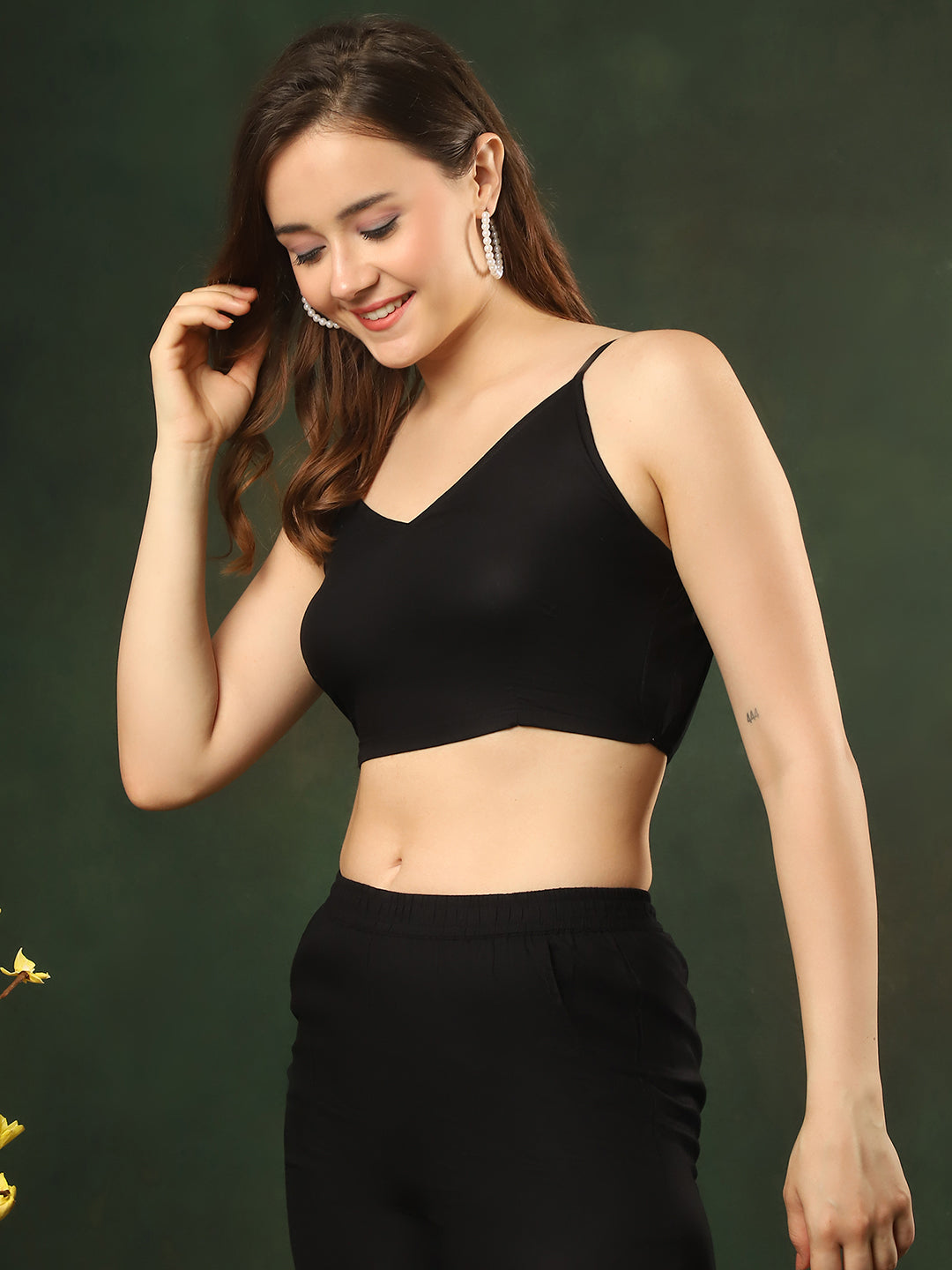 Black Color Georgette and Rayon Abstract Printed 3 pcs Top & Shorts with Robe Swimwear Cover-up Set