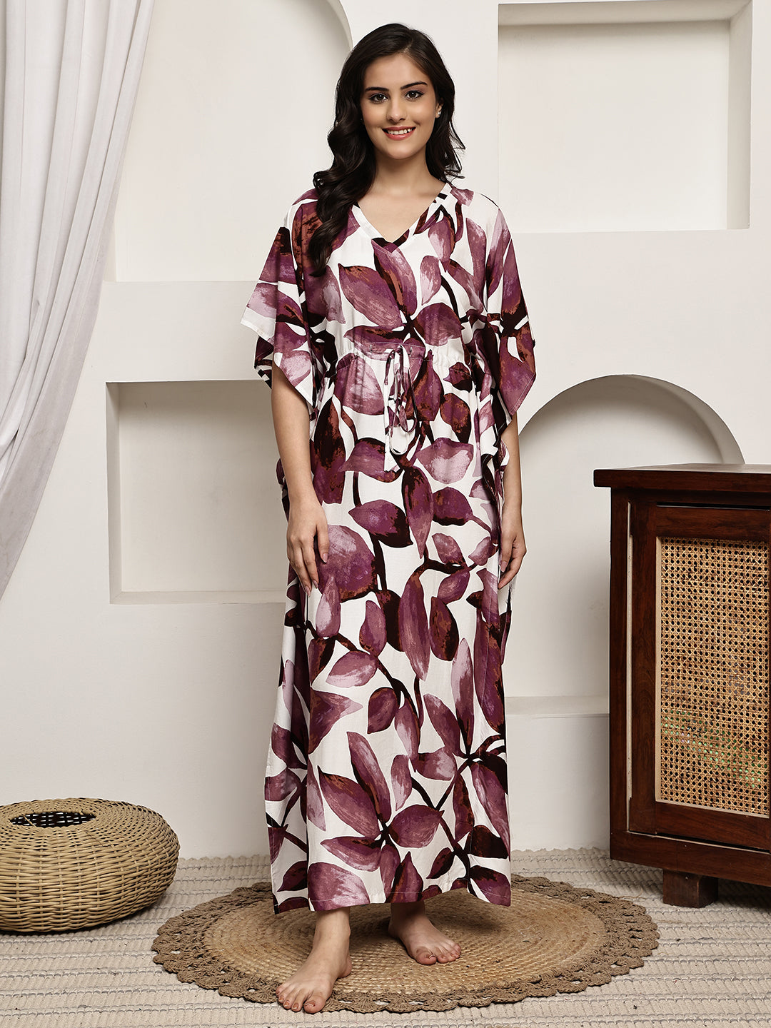 Purpule Georgette Beach Coverup | Claura