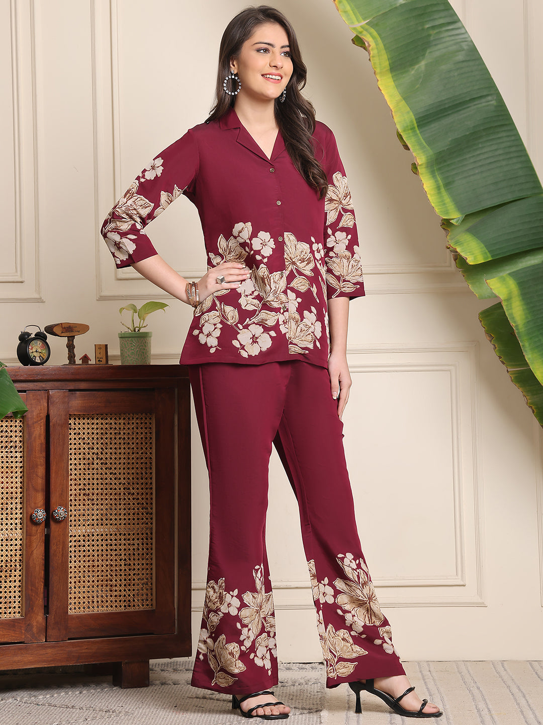 Lifestyle shot of the Floral Printed Co-Ord Set