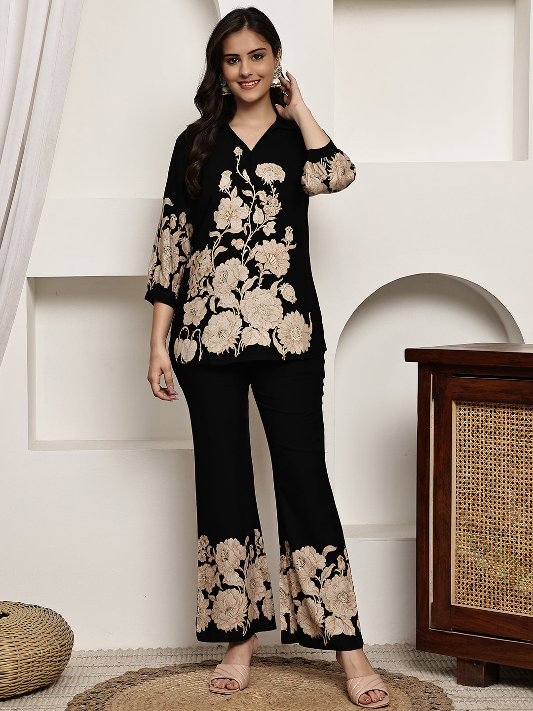 Lifestyle shot of Floral Printed Co-Ord Set