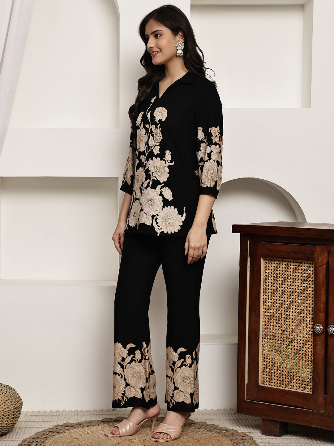 Lifestyle shot of Floral Printed Co-Ord Set