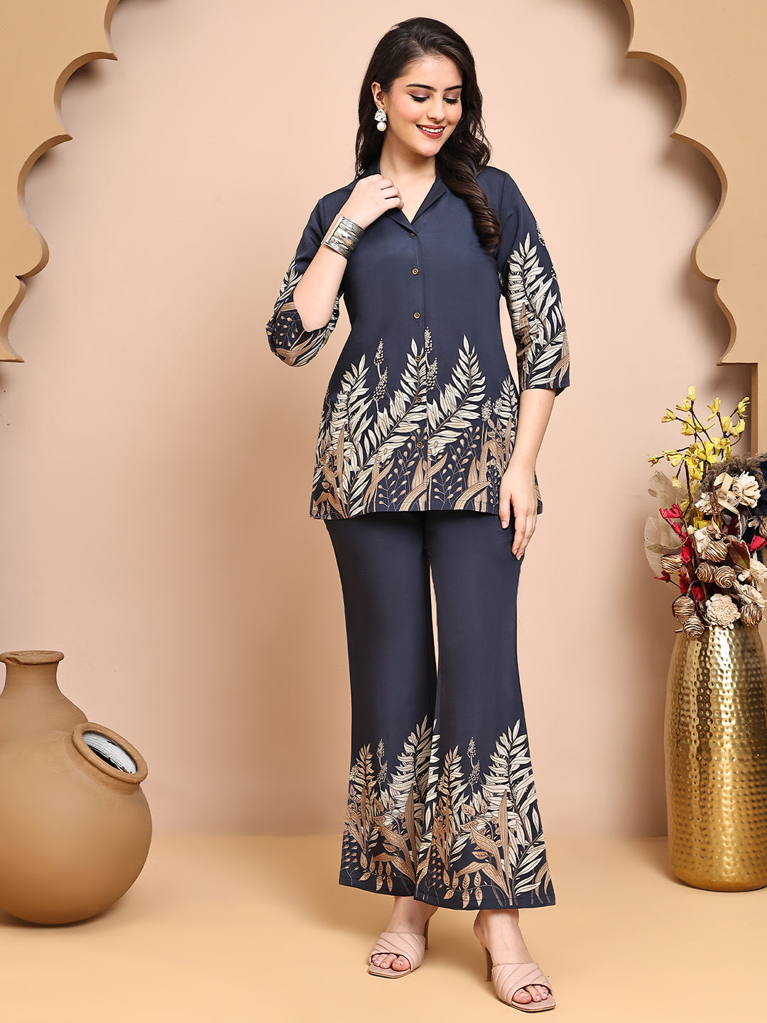 Lifestyle shot of Floral Printed Co-Ord Set outfit