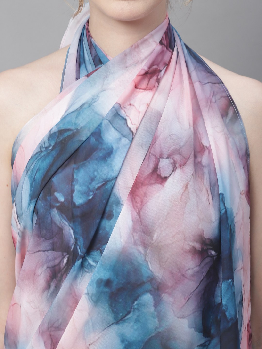 Multi Color Abstract Printed Georgette Coverup Beachwear Sarong For Woman Claura Designs Pvt. Ltd. Sarong Beachwear, Cover-up, Coverup, Free Size, georgette, multi color, Sarong, Swimwear