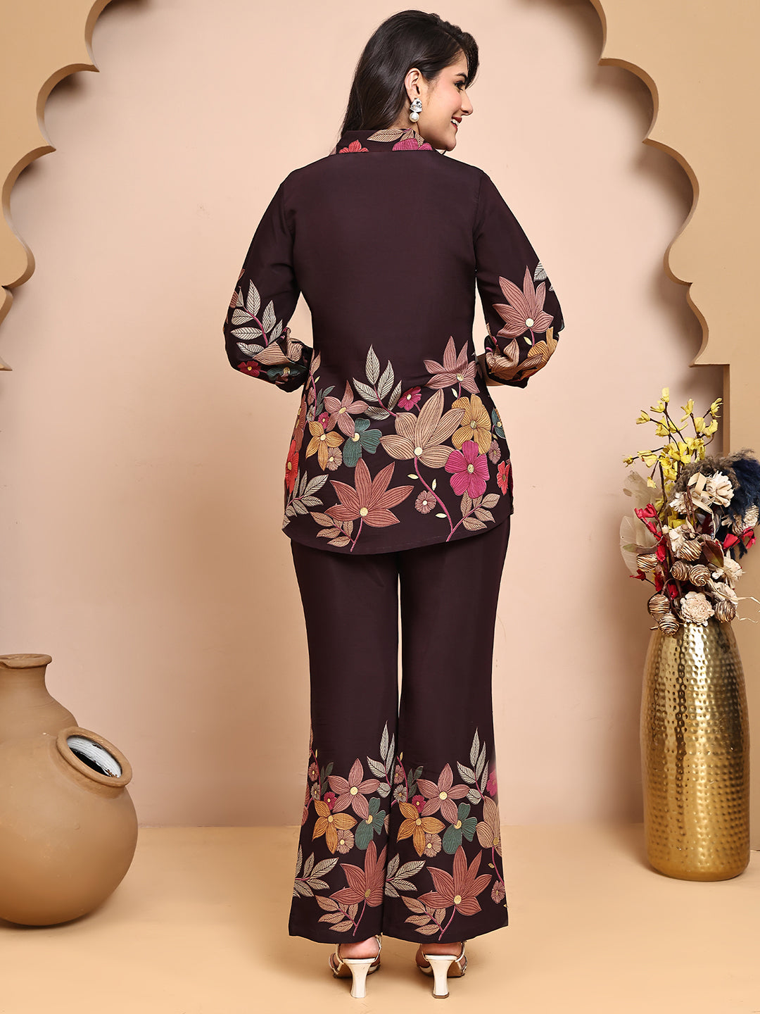 Lifestyle shot of Floral Printed Co-Ord Set for women