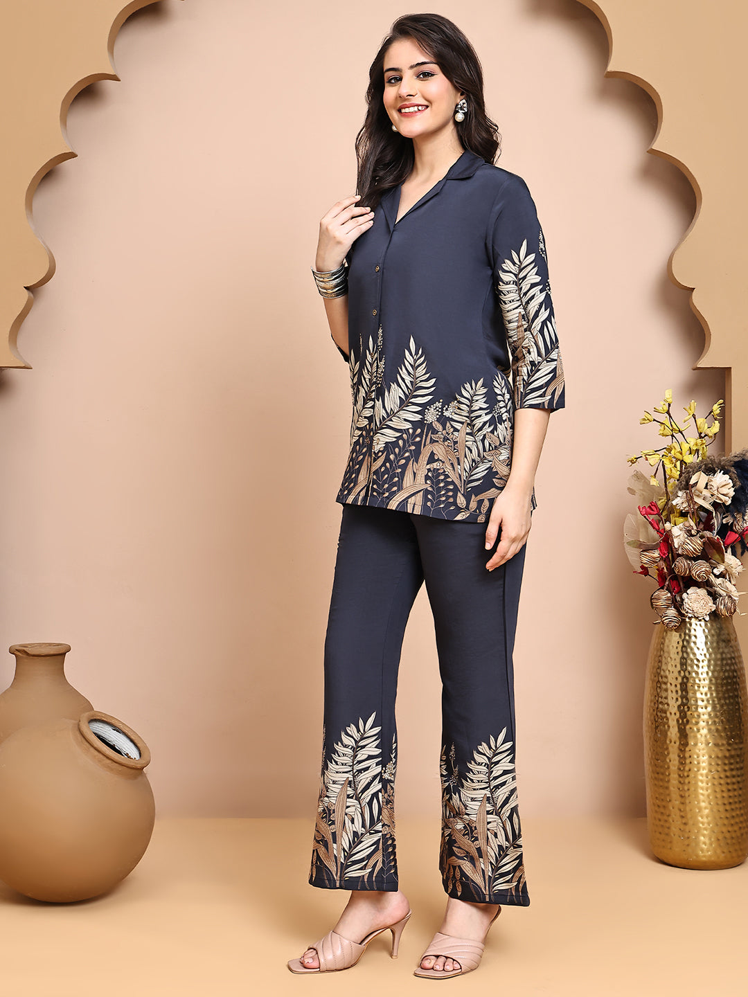 Lifestyle shot of Floral Printed Co-Ord Set outfit