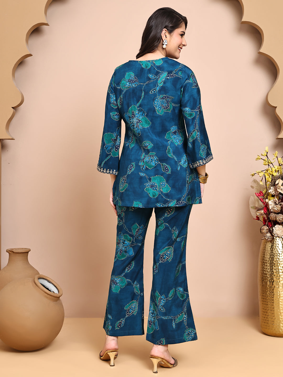Lifestyle shot of Abstract Print Co-Ord Set