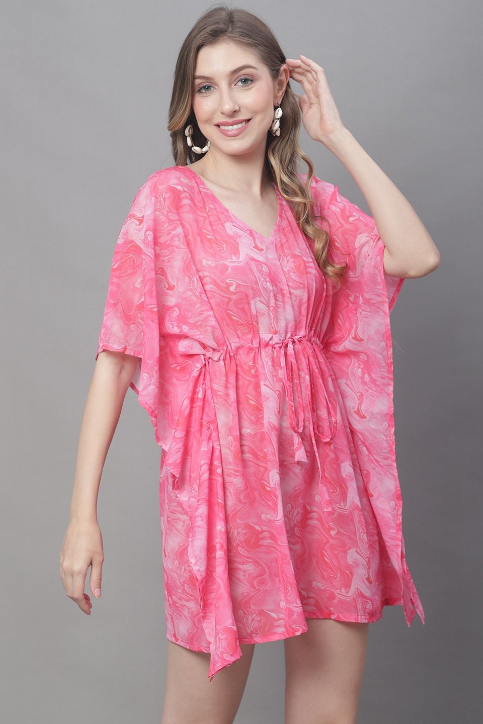 Pink Bikini Dress Cover-Up - Side View